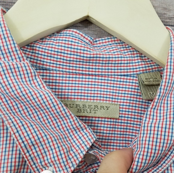 Burberry Other - Burberry Brit M MEDIUM Mens Plaid Button Up Shirt